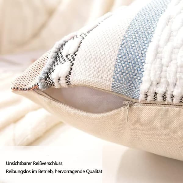 Kuddfodral med dragkedja, Bohemisk stil, passar för soffa och bäddsoffa, 45x45 cm