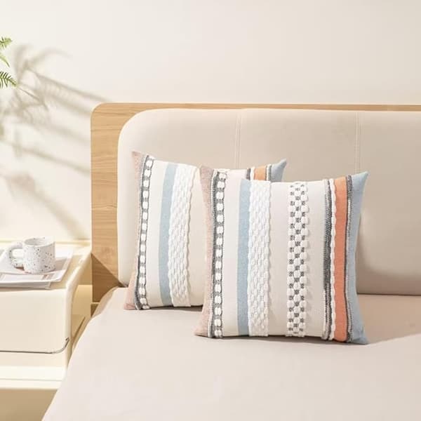 Kuddfodral med dragkedja, Bohemisk stil, passar för soffa och bäddsoffa, 45x45 cm