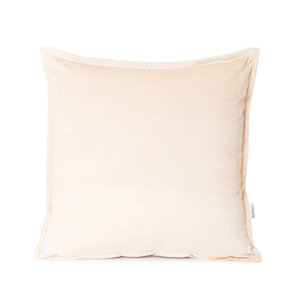 Pudebetræk | NANTU | fløjl imiteret fløjl beige | 45x45+1,5cm | 840345