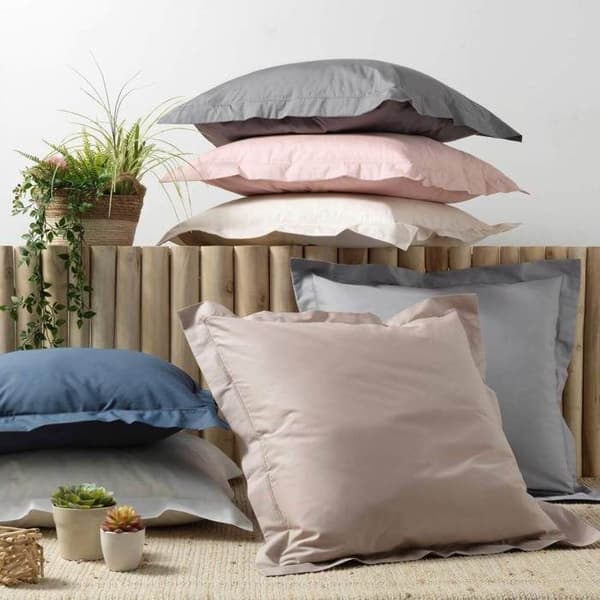 Kvadratisk kuddfodral - Percale - 78 trådar - Blå
