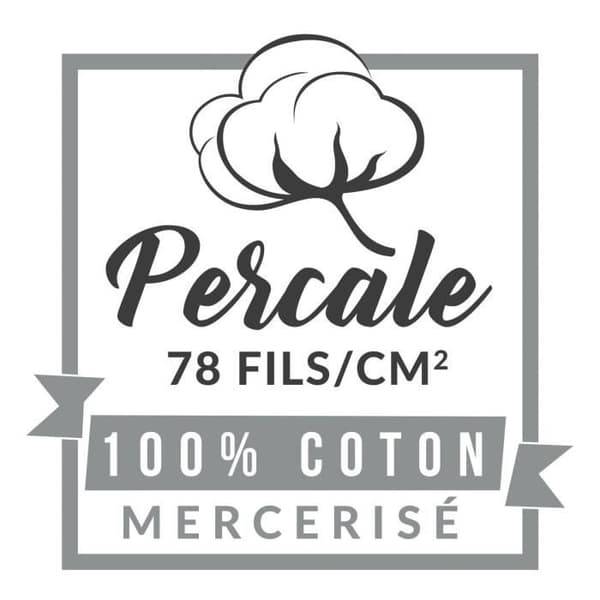 Kvadratisk kuddfodral - Percale - 78 trådar - Blå