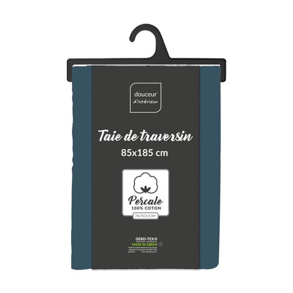 Sängkappa 85x185 cm - Percale 100% bomull - Mörkblå