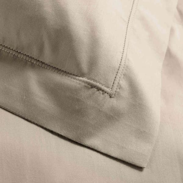 Rektangulär kuddeöverdrag 50x70 cm - Percale 100% bomull - Beige