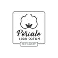 Miniatyrbild 6 av 6: Rektangulär kuddeöverdrag 50x70 cm - Percale 100% bomull - Beige