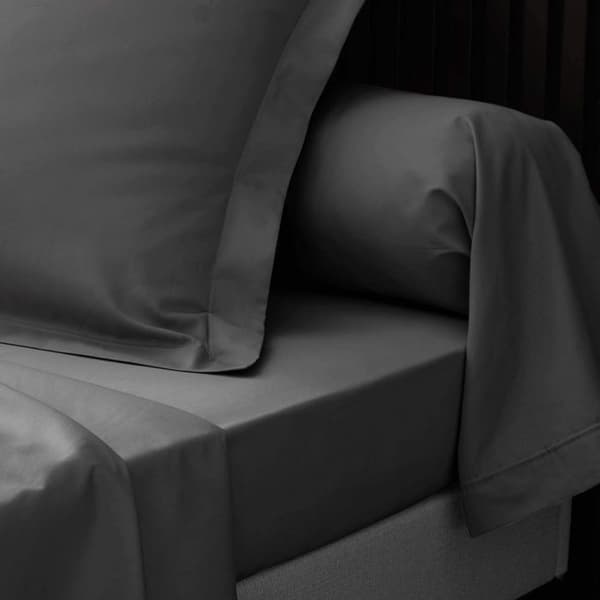 Örngott - Percale - 63x63 cm - 100% bomull - Antracit - Tvättbart vid 30°