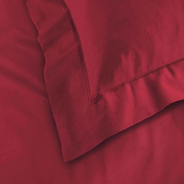 Pudebeträck - 100% bomull - Bordeaux - 63x63 cm - Tvättbar - Enfärgad