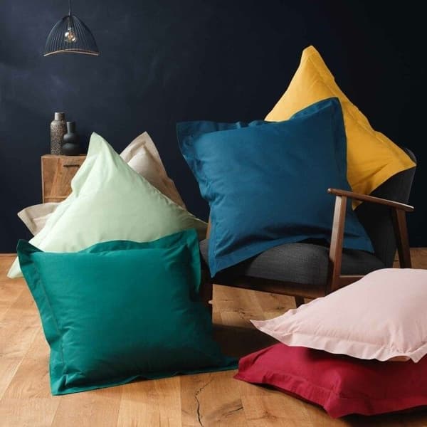 Örngott - 100% bomull - Vit - 63x63 cm - Tvättbar - Enfärgad