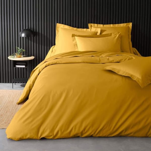 Kuddfodral - INOMHUSMYS - 85x185 cm - 100% bomull - Gul - Sanforiserad