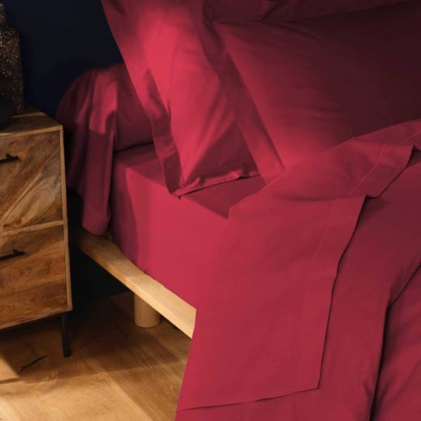 Överdrag till lång kudde 85x185 cm - 100% bomull - Bordeaux
