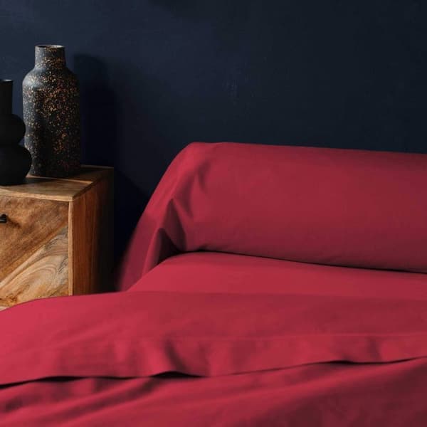 Överdrag till lång kudde 85x185 cm - 100% bomull - Bordeaux