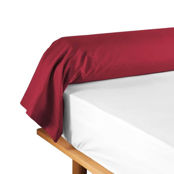 Överdrag till lång kudde 85x185 cm - 100% bomull - Bordeaux