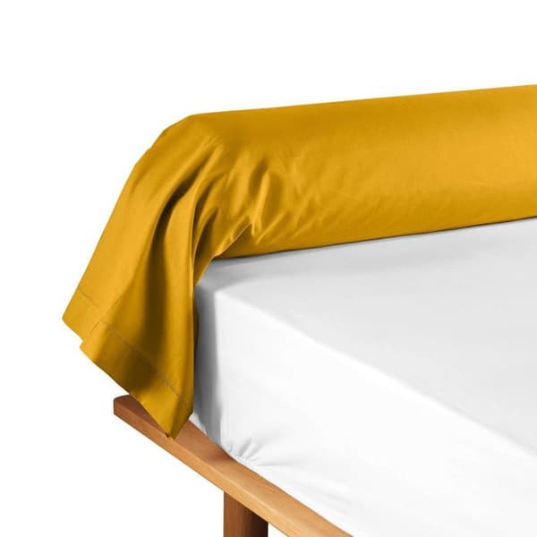 Sängkuddeöverdrag - INREDNINGENS MILDHET - 85x185 cm - 100% bomull - Gul - Komfort och hållbarhet