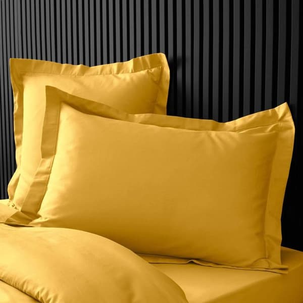 Örngott - Percale - 50x70 cm - 100% bomull - Gul - Tvättbar vid 30°