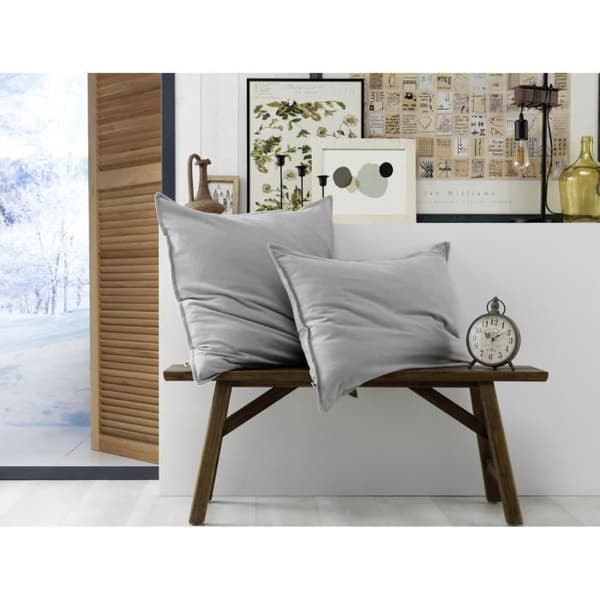 Huvudkudde av flanell 100% bomull 50 x 70 cm CANDICE färg Brume
