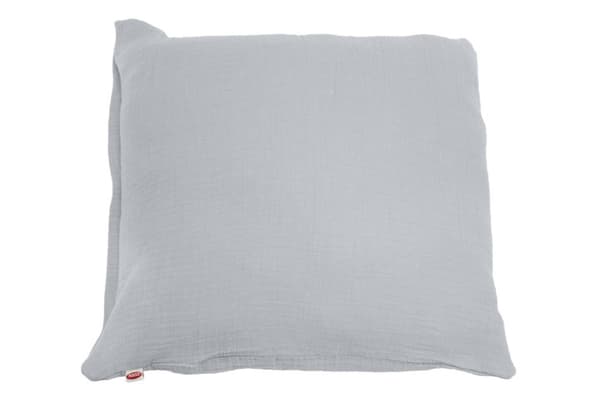 MUSLIN pudebetræk, grå, str. 40x40 med MATEX lås