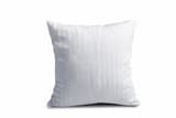 Damast örngott vitt, ränder 1 cm (40x40-1)