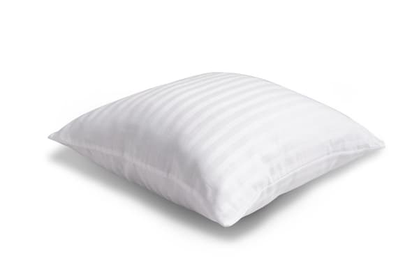 Damast örngott vitt, ränder 1 cm (40x40-1)