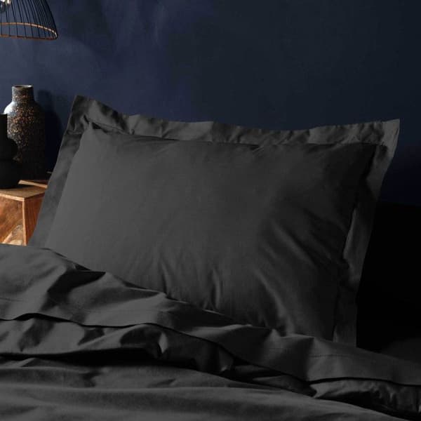 Örngott - DOUCEUR D'INTERIEUR - Lina - 50x70cm - 100% Bomull - Svart - Oeko-Tex Standard 100