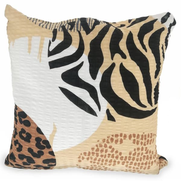 Beige leopardmönster örngott 40x40 i cirklar