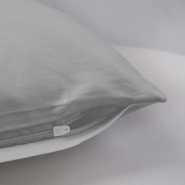 Örngott i bomull satin 70x80 enfärgad ask
