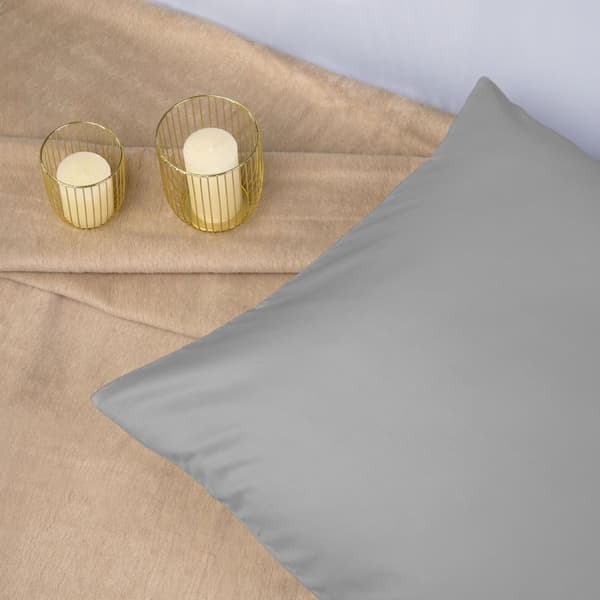 Örngott i bomull satin 70x80 enfärgad ask