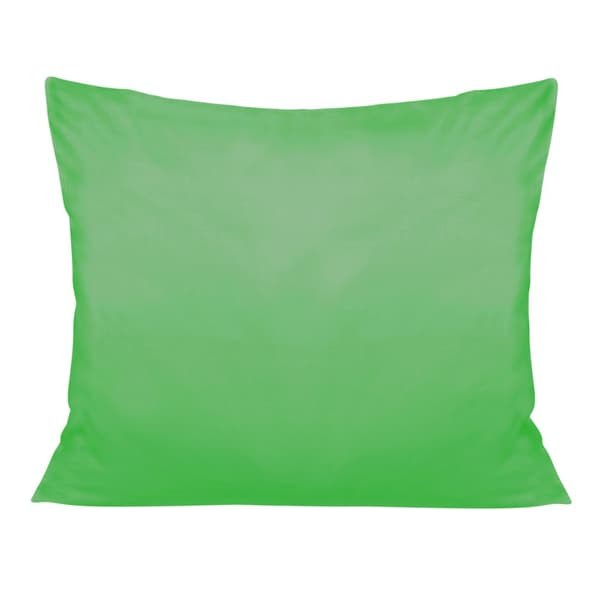 Bomuld satin pudebetræk 50x60 ensfarvet grøn