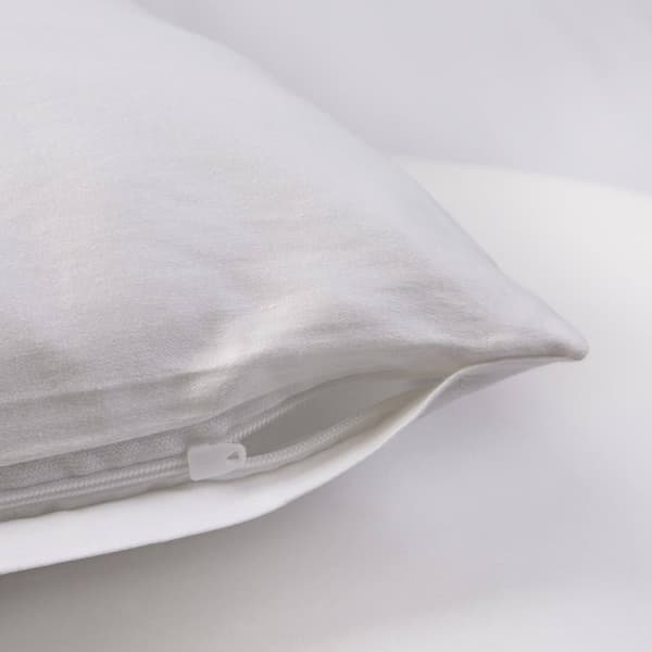 Örngott i bomull satin 40x40 enfärgad vit