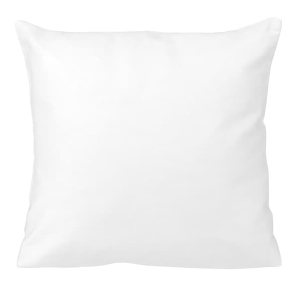 Örngott i bomull satin 40x40 enfärgad vit