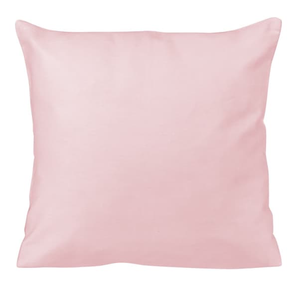 Bomuldssatin pudebetræk 40x40 ensfarvet pink