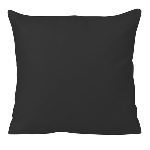 Bomuld satin pudebetræk 40x40 ensfarvet sort