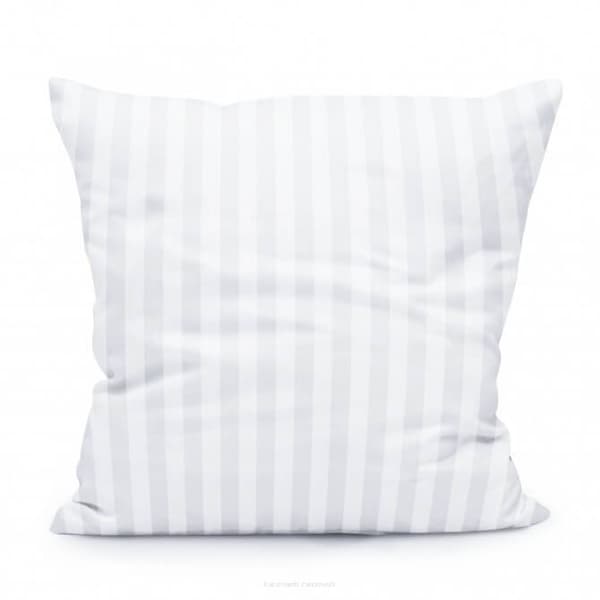 Damask pudebetræk 50x60 hvid