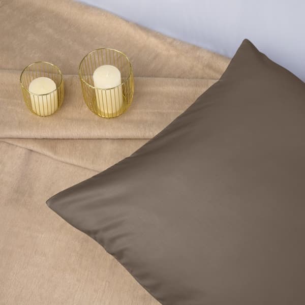 Pudebetræk bomuld satin 70x80 Darymex sepia