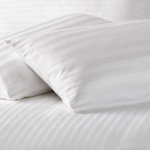 hvid hotel pudebetræk 50x60 damask 2cm lynlås