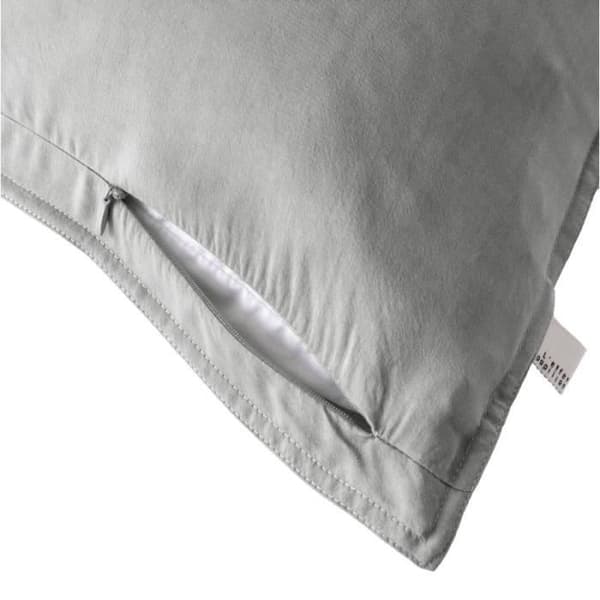 Kuddfodral "Lysandre" alla dimensioner "Lyocel" Fjärilseffekten - Lysandre Granit - Kuddfodral 50 x 70 cm - Lysandre Gra