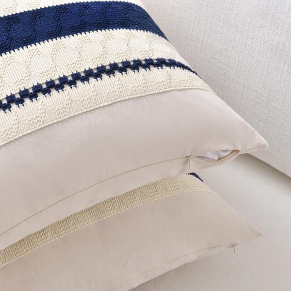 Boho puuvilla- ja pellavatyynynpäällinen (vetoketjulla), pehmeä kudottu sohvanpäällinen kodin sisustamiseen