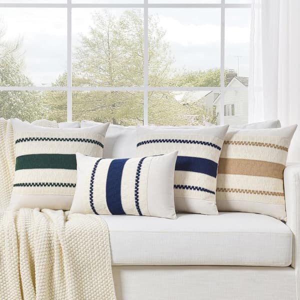 Boho puuvilla- ja pellavatyynynpäällinen (vetoketjulla), pehmeä kudottu sohvanpäällinen kodin sisustamiseen