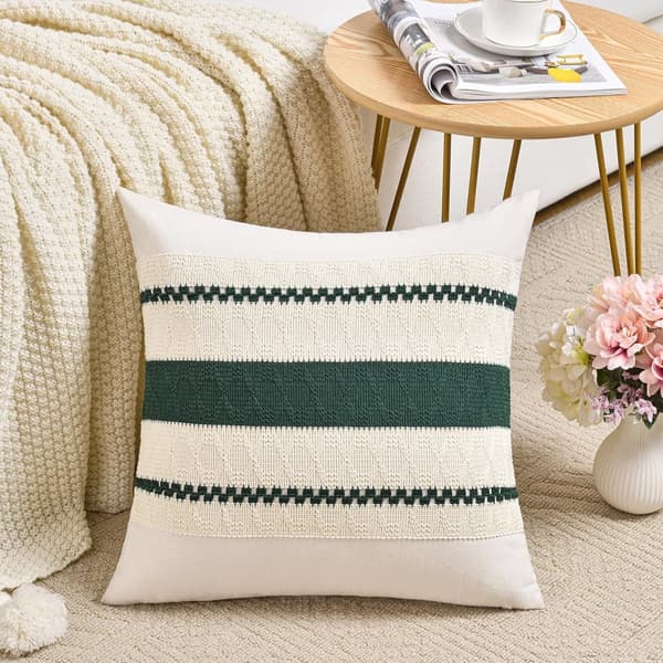 Boho puuvilla- ja pellavatyynynpäällinen (vetoketjulla), pehmeä kudottu sohvanpäällinen kodin sisustamiseen