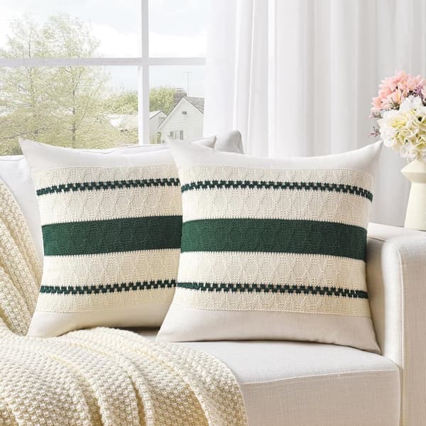 Boho puuvilla- ja pellavatyynynpäällinen (vetoketjulla), pehmeä kudottu sohvanpäällinen kodin sisustamiseen