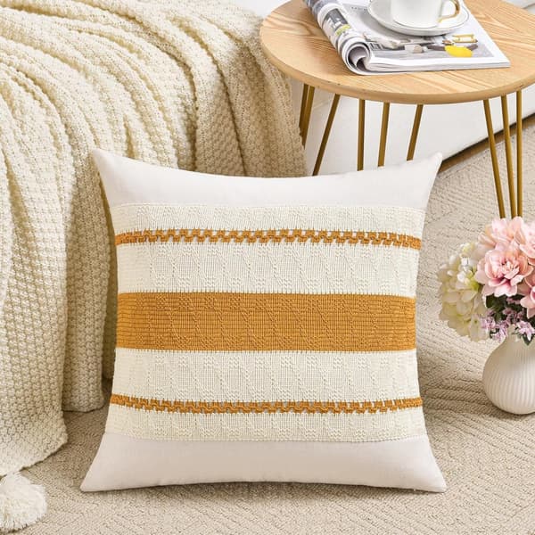 Boho puuvilla- ja pellavatyynynpäällinen (vetoketjulla), pehmeä kudottu sohvanpäällinen kodin sisustamiseen