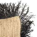 Miniatyrbild 4 av 4: Raffia Kuddfodral Fyrkantigt - Natur Svart - 40x40