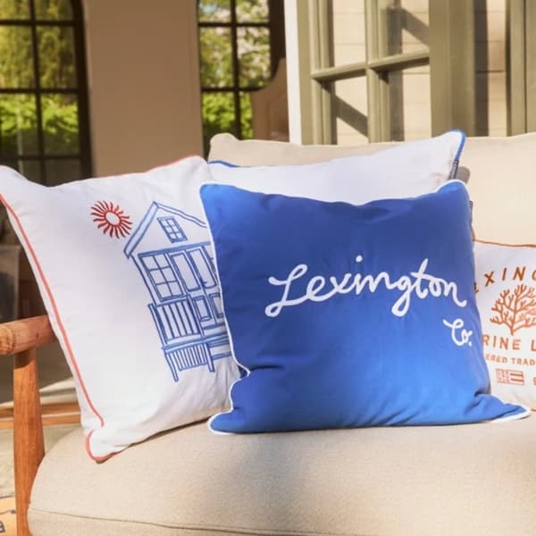 Lexington Logo Organic cotton Twill Kuddfodral 50x50