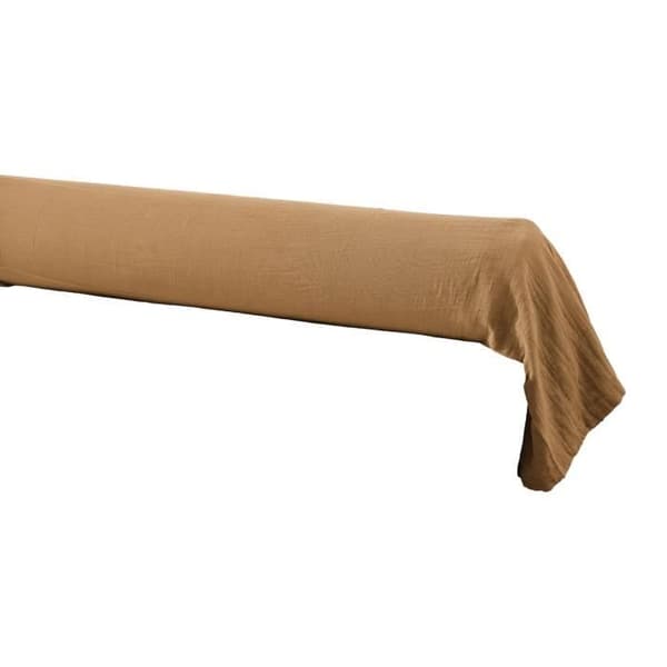 Bolsterfodral Bomullsväv 85 x 185 cm GAIA färg Camel