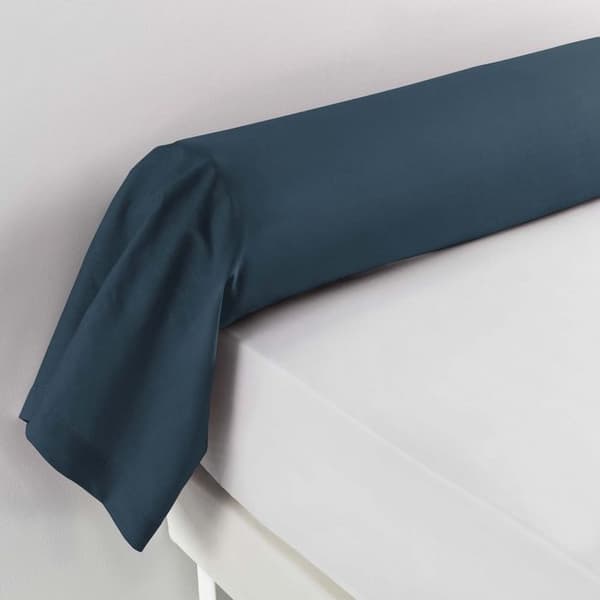 Bolsterfodral 85 x 185 cm vanlig 57 trådar lina + satinsöm midnattsblå