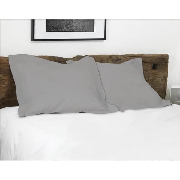 Set med 2 fyrkantiga örngott 100% bomull - Ljusgrå - 63x63 cm