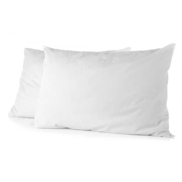 Set med 2 rektangulära örngott 100% bomull - Vit - 50x70 cm