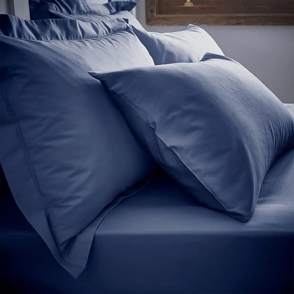 Bianca Örngott - 200 Thread Count Bomull - Par Standard Örngott i 200 Thread Count Bomull Percale Marinblå