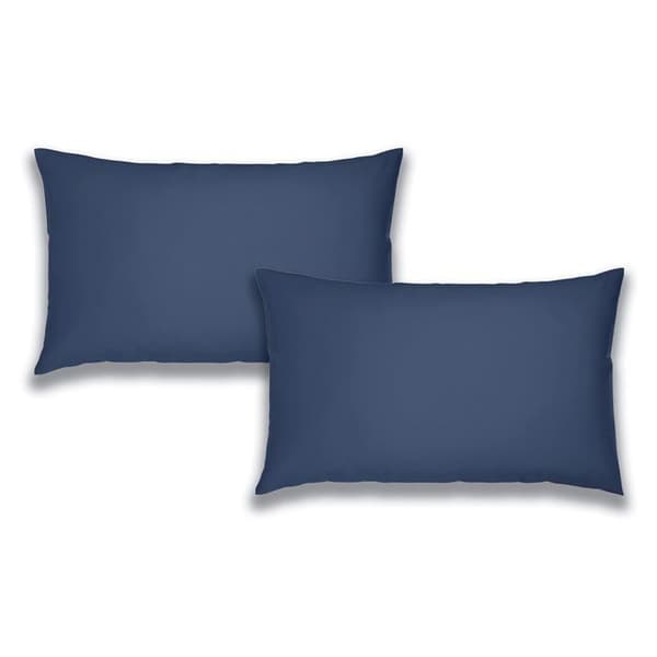 Bianca Örngott - 200 Thread Count Bomull - Par Standard Örngott i 200 Thread Count Bomull Percale Marinblå