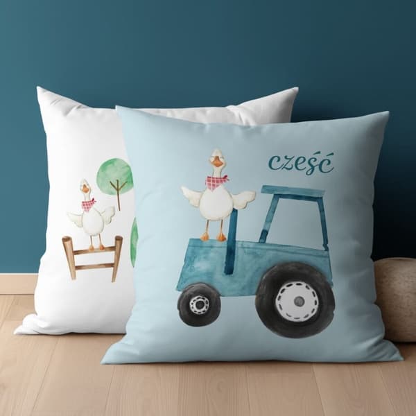 Örngott för baby 40x40 Traktor Cheerful Farm BOMULL