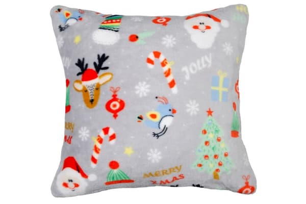 Festive Pets 40x40 Julörngott Grått Ren Jultomten