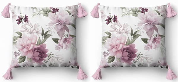 Dekorativ pude 45x45 Blomster Boho